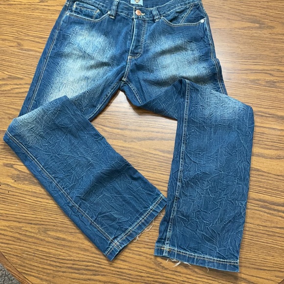 Antix Denim 36”Button Fly Jean Buffalo Nickel Button Waist Eagle Buttons on Back - Picture 4 of 9